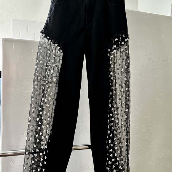 Black jeans with sheer side panels - Picture 14 of 14